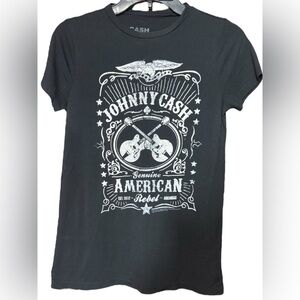 Women’s Johnny Cash 2016-2017 Graphic Shirt Size Small in Black Band Tee